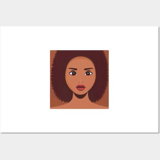 Beatiful girl with afro hair Posters and Art